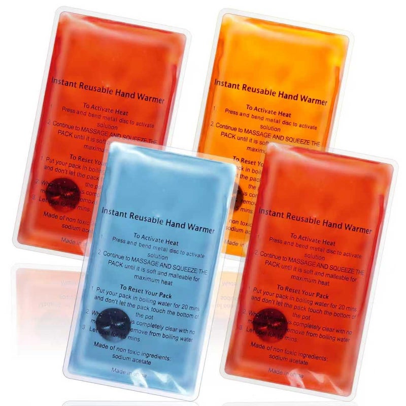 coldpa + Hand Warmers, Reusable Hand Click Warmers, Cute Sodium Acetate Warmers for Kids, Click Heat Packs, 4 Reusable Sodium Acetate Heat Pads. (4PCS) - Image 1